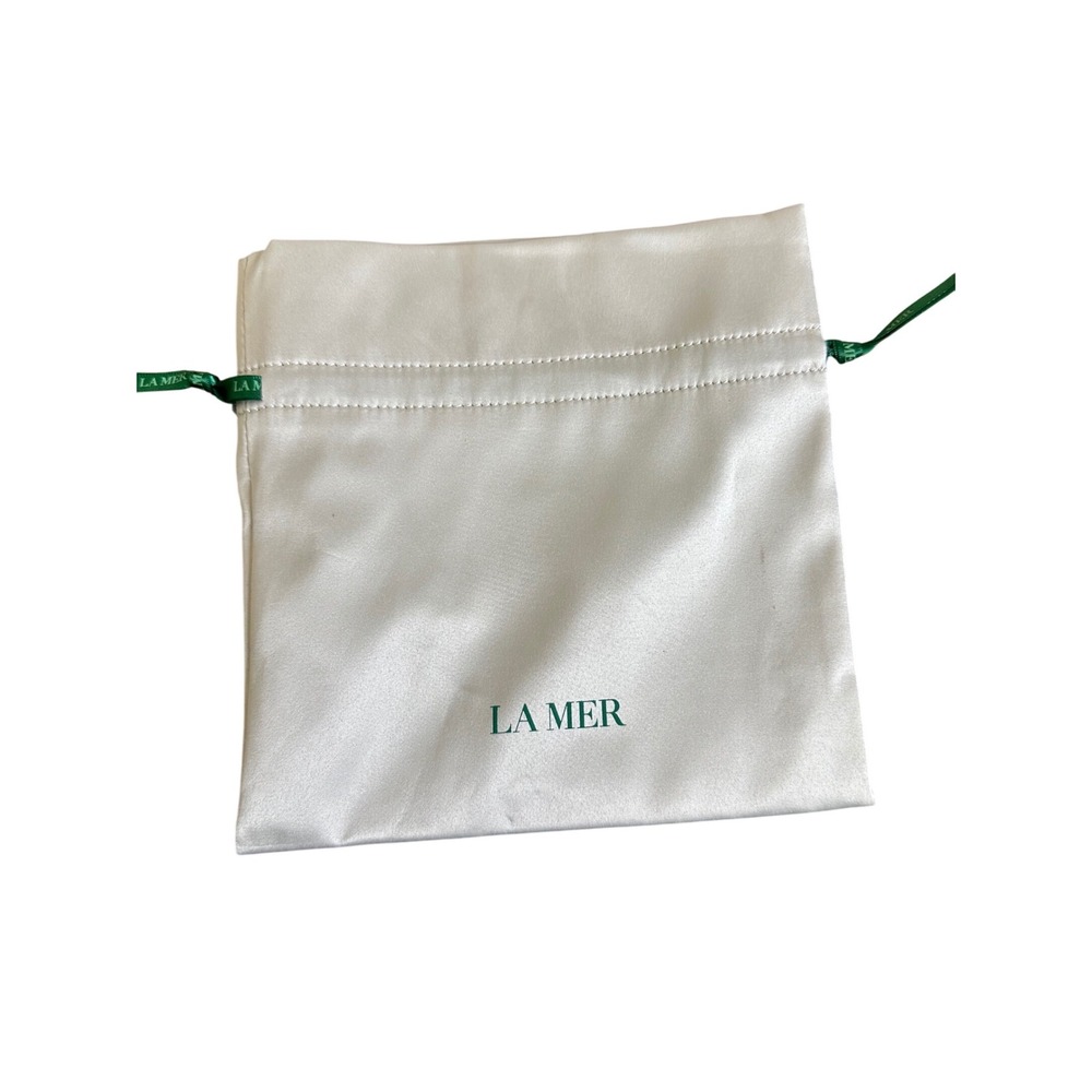 La Mer Drawstring Pouch dust Bag Cream Beige Travel Makeup‎ Skincare Storage